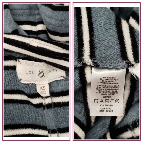 Lou & Grey Castaway Signaturesoft Striped Dress Blue Women XS Extra Small - Picture 7 of 7